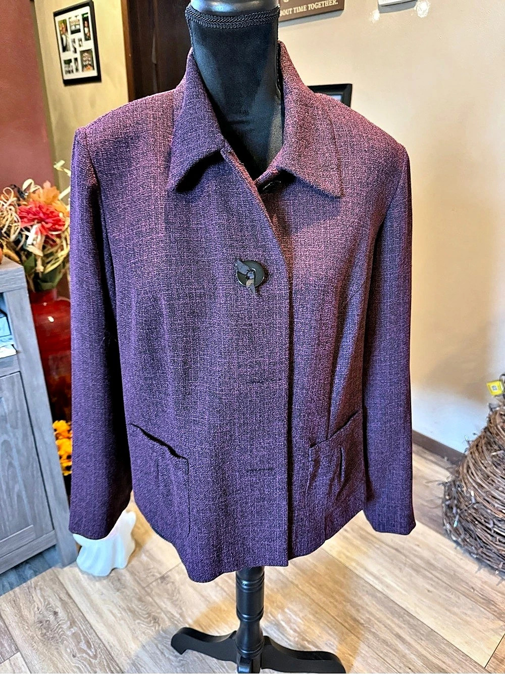 Danny & Nicole Purple Jacket Size 16w Like New